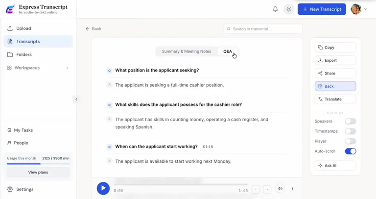 Preview of the product walkthrough video